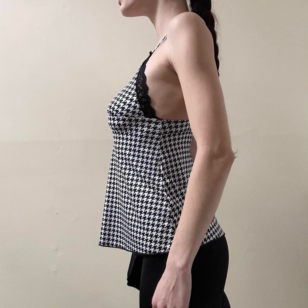 houndstooth pattern cami top - Picture 3 of 7